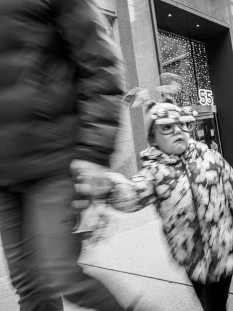 Waiting for the Santa Claus Parade